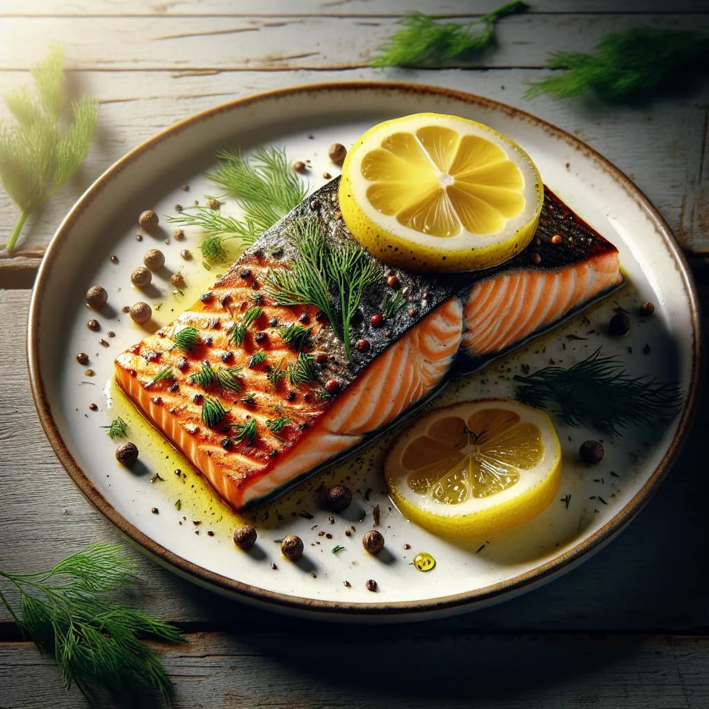 Grilled Salmon with Lemon and Dill