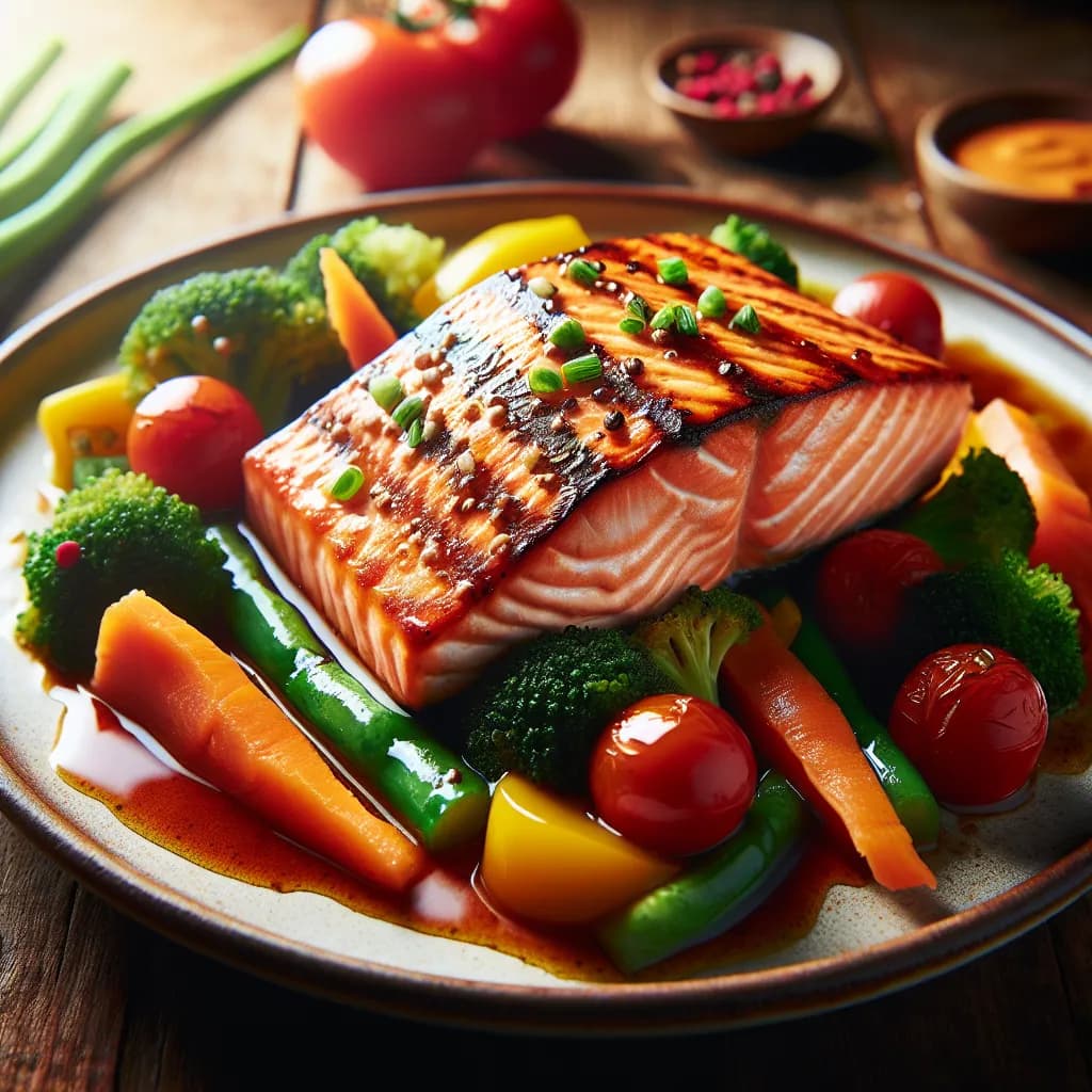 Grilled Salmon with Orange Sauce