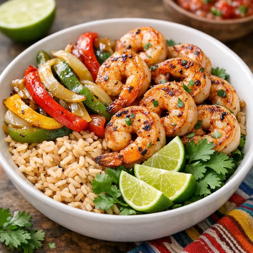 Grilled Shrimp Fajita Bowls