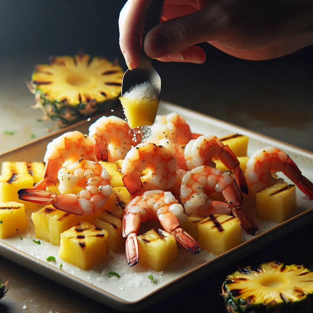 Grilled Shrimp and Pineapple