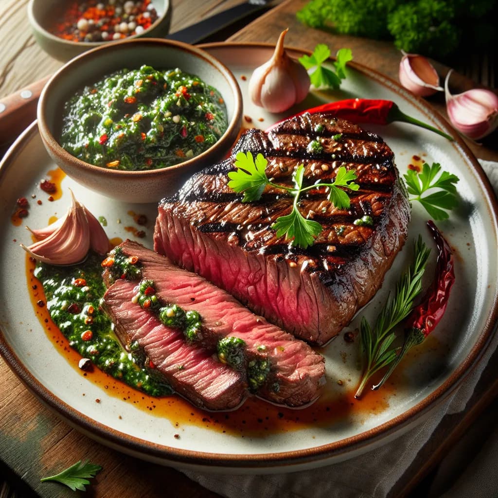 Grilled Skirt Steak with Chimichurri
