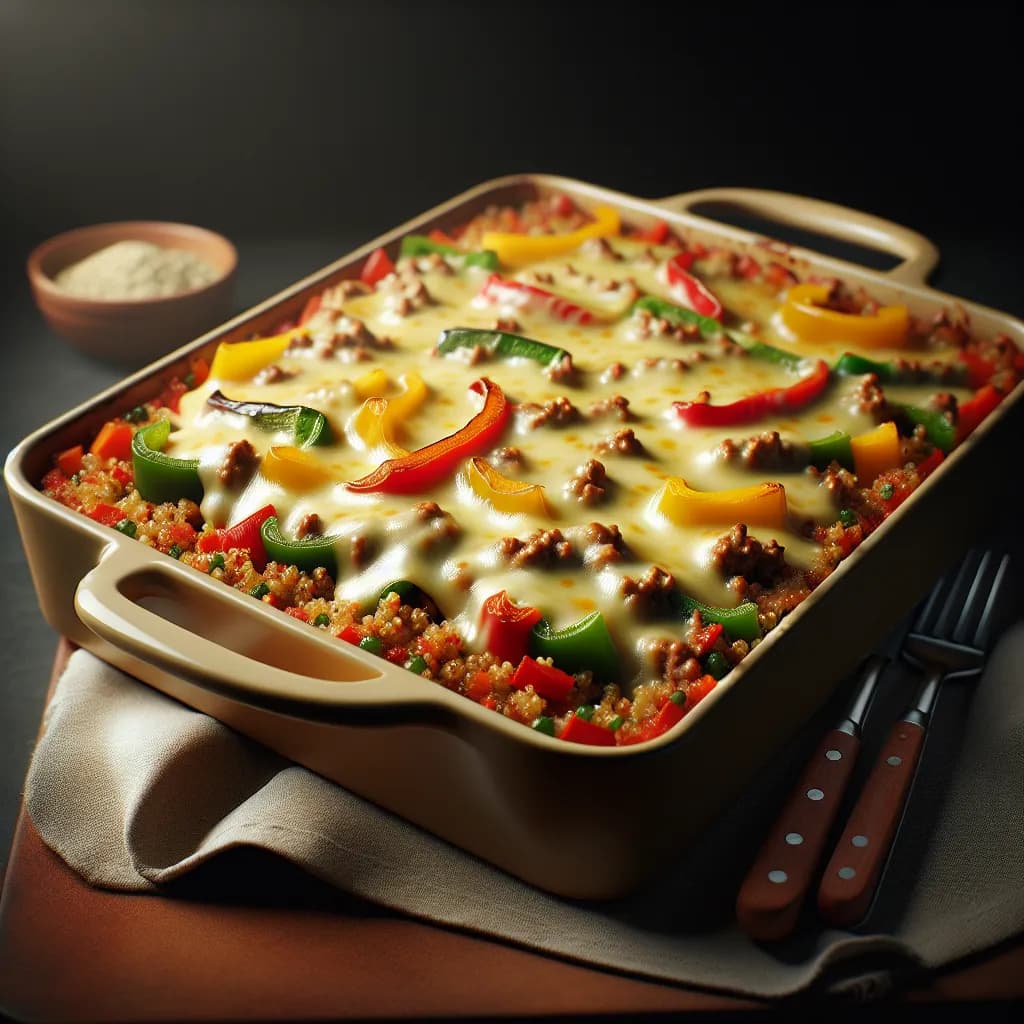Ground Beef and Bell Pepper Casserole