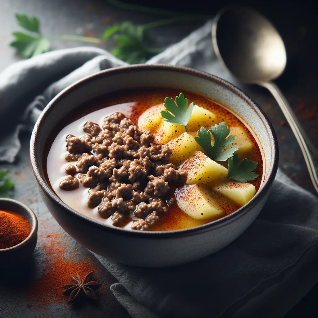 Ground Beef and Potato Soup