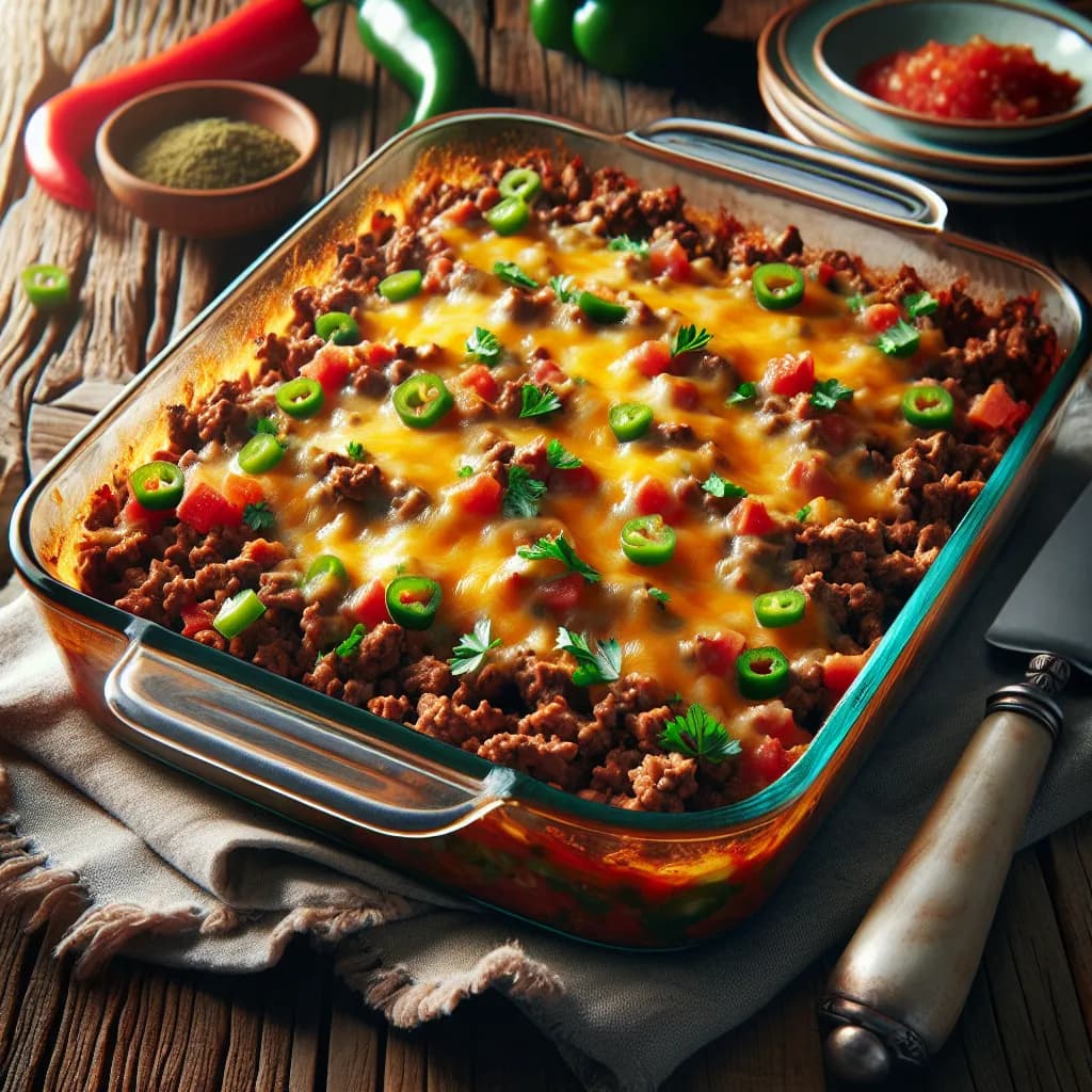 Ground Beef and Rotel Casserole