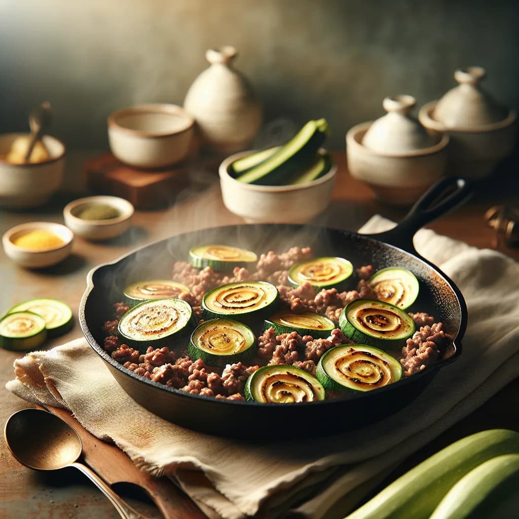 Ground Meat and Zucchini Skillet