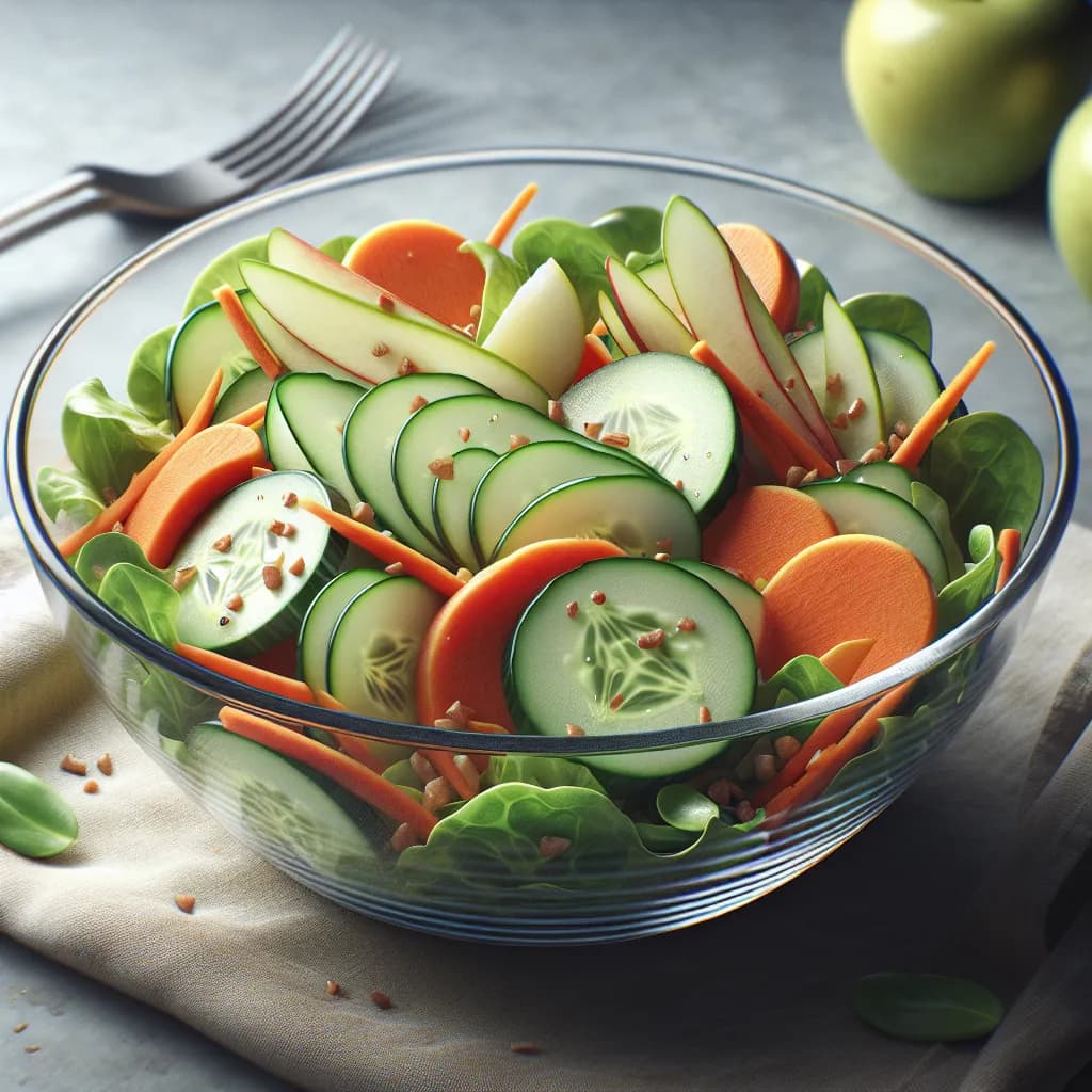 Gurken-Karotten-Salat mit Apfel