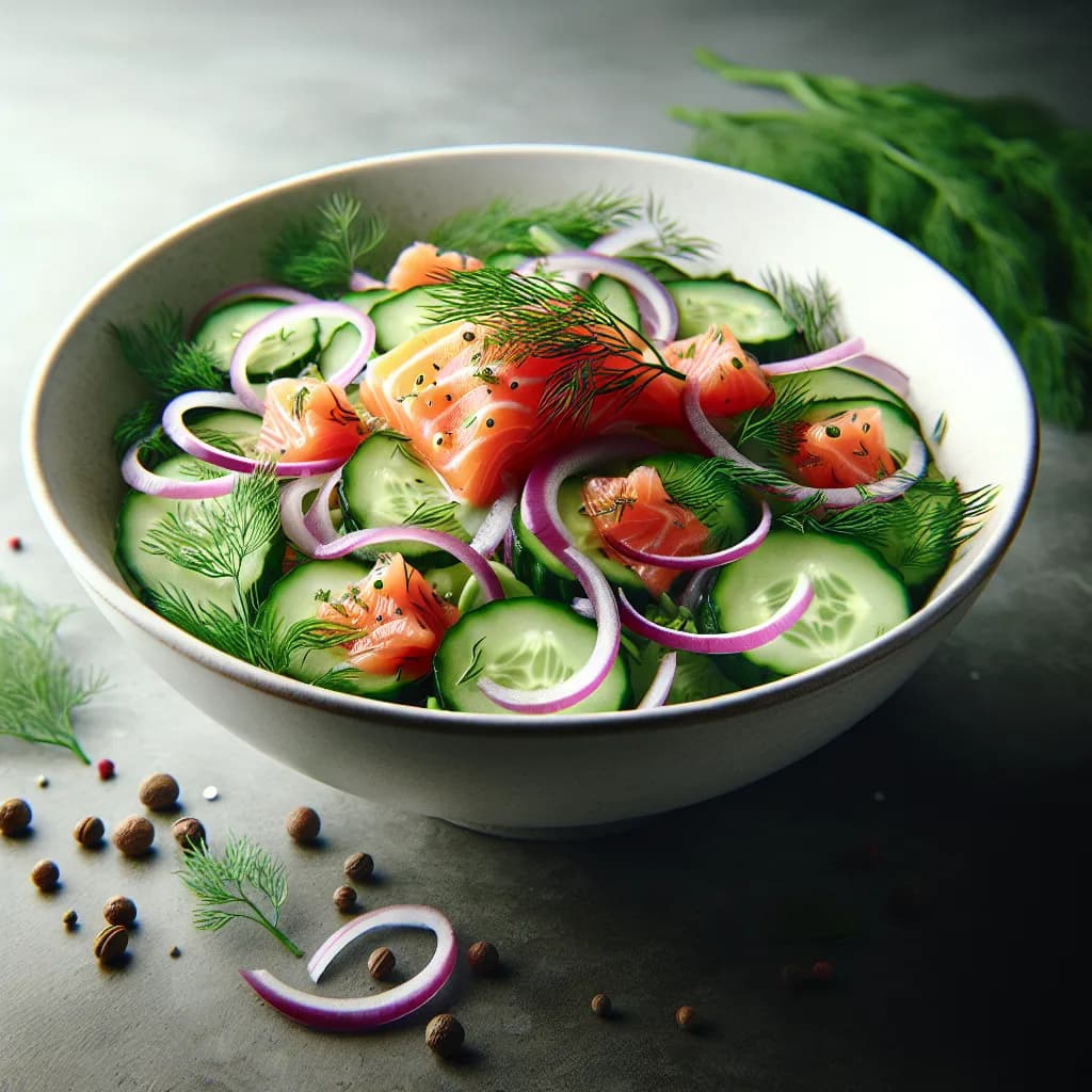 Gurken-Lachs-Salat
