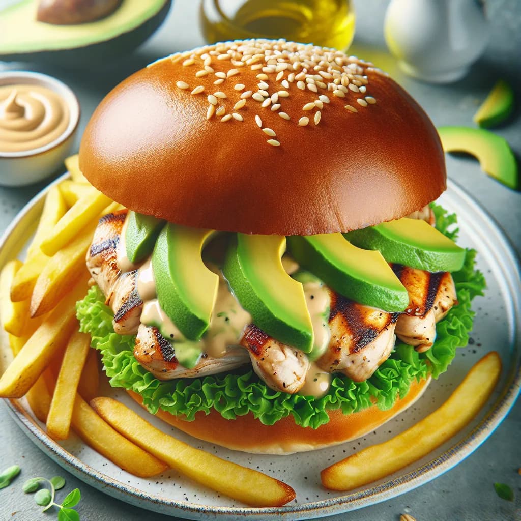 Hähnchen-Avocado-Burger