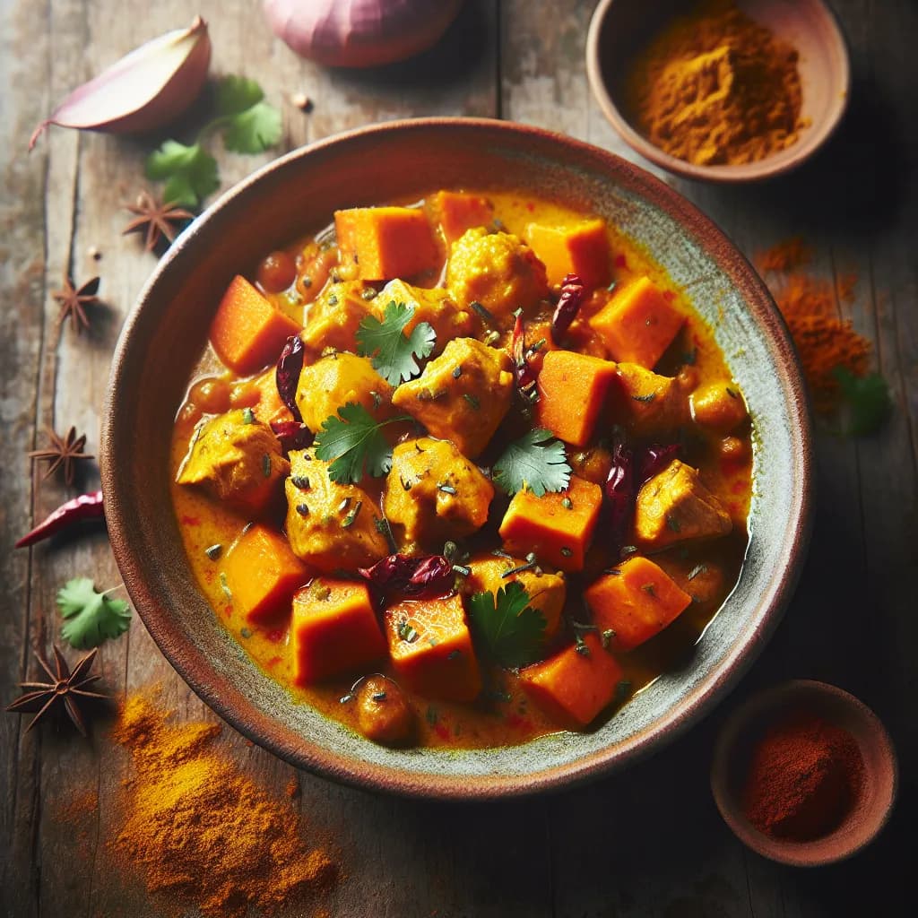 Hähnchen-Süßkartoffel-Curry