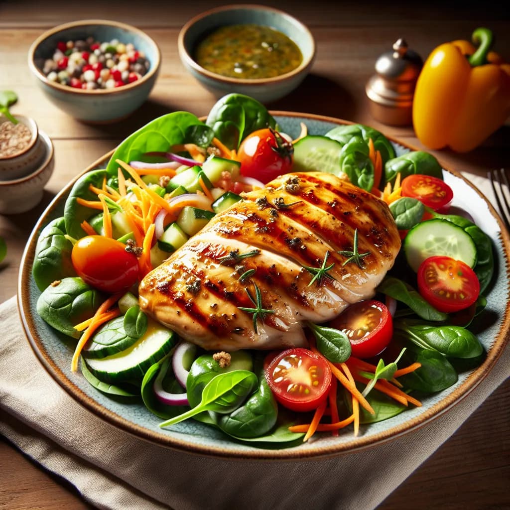 Hähnchen-Spinat-Salat