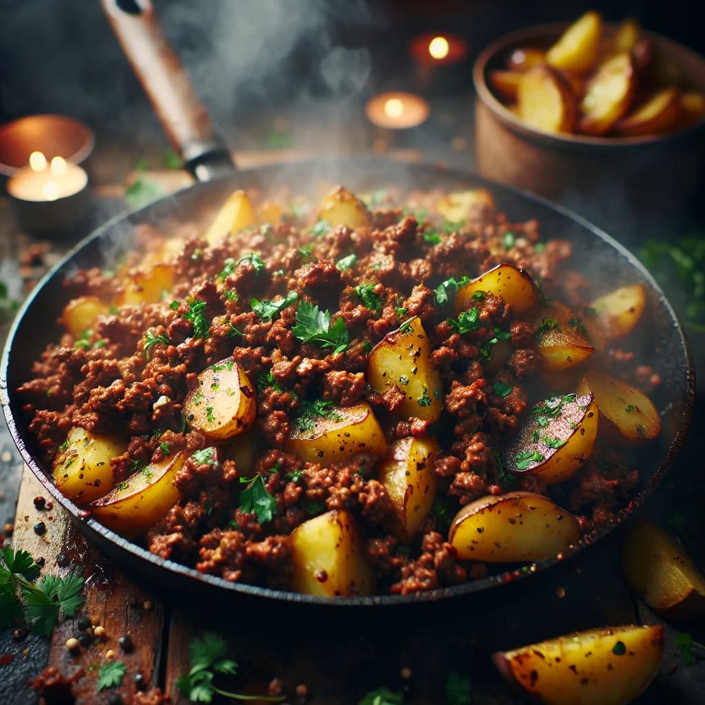 Hackfleisch-Kartoffel-Pfanne