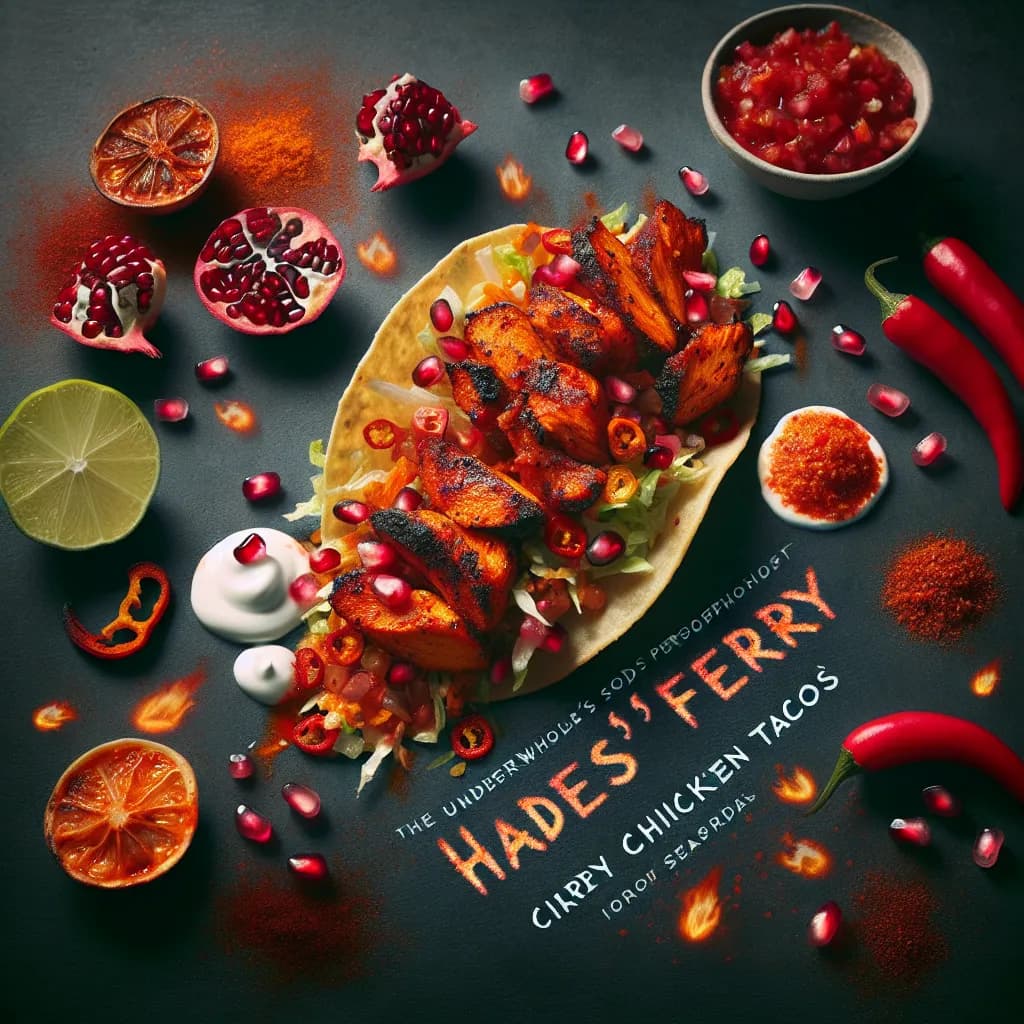 Hades' Fiery Chicken Tacos