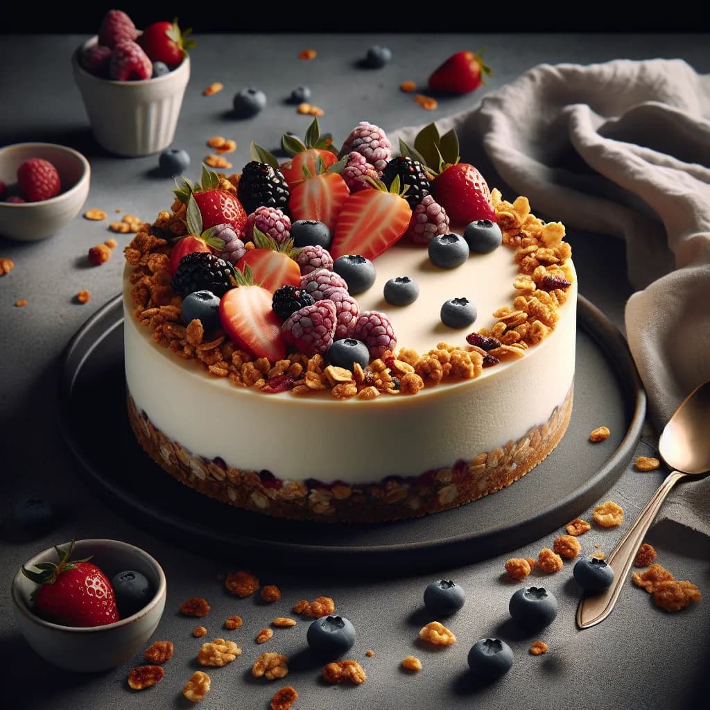 Hafer Müsli Frischkäse Torte