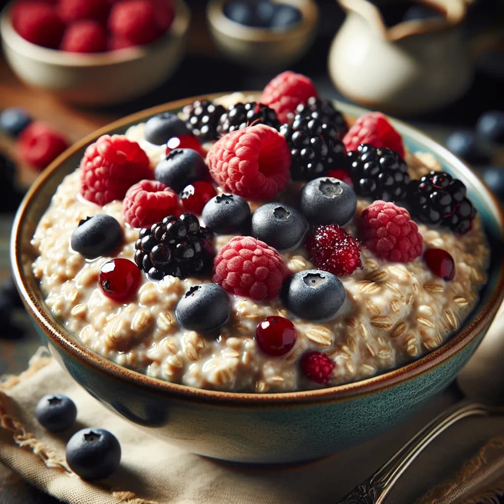 Haferflocken mit Beeren