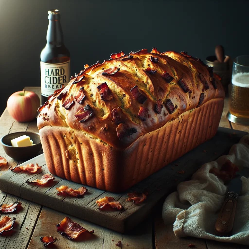Hard Cider Bread with Bacon