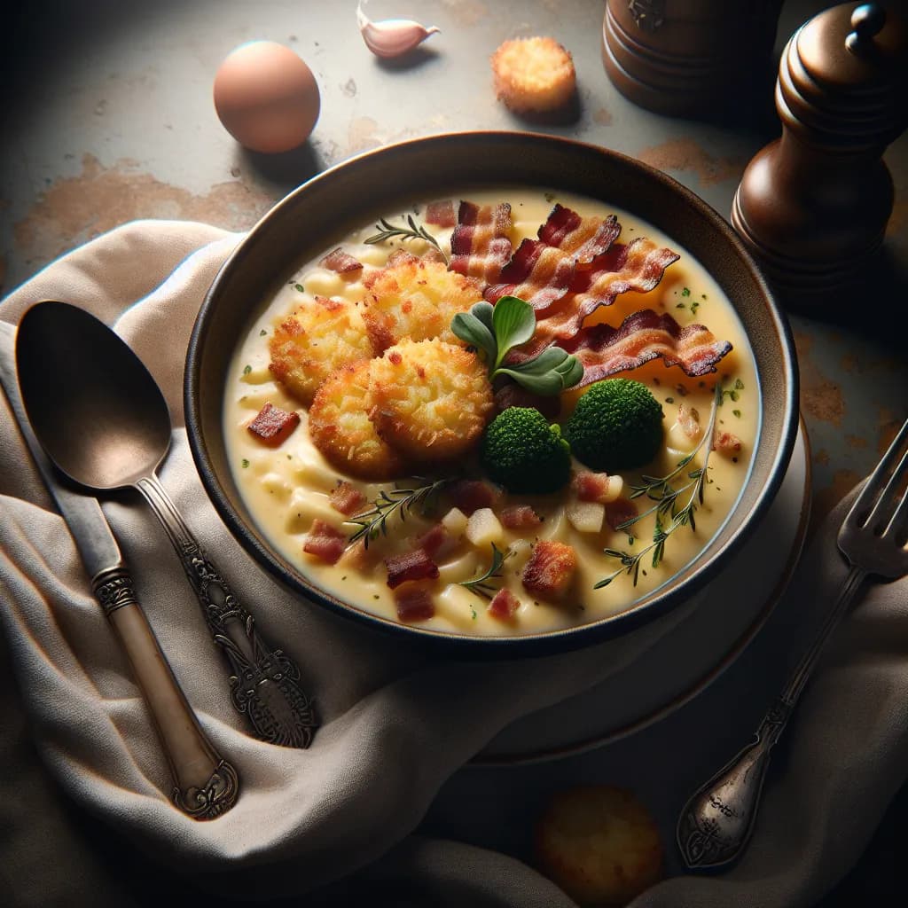 Hash Brown and Bacon Potato Soup