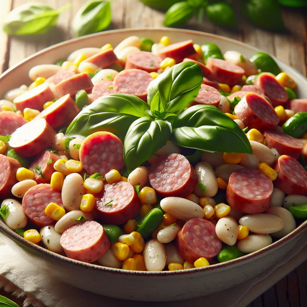 Hearty Italian Sausage, Bean, and Corn Salad