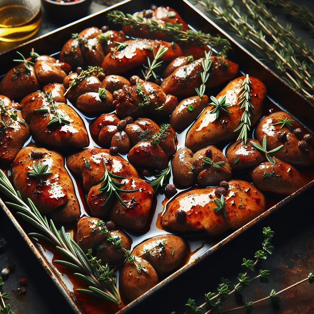 Herb Baked Chicken Livers