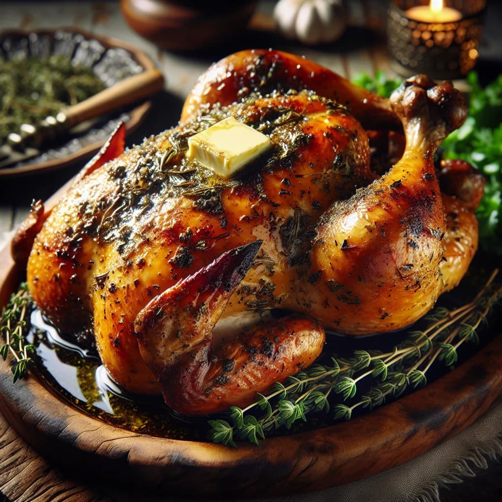 Herb-Butter Roast Chicken