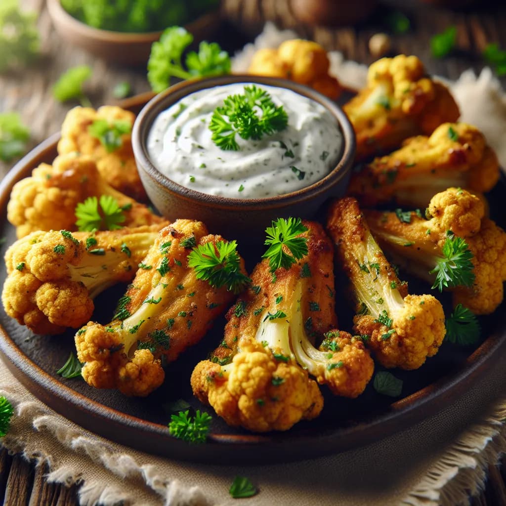 Herb-Crusted Cauliflower Wings