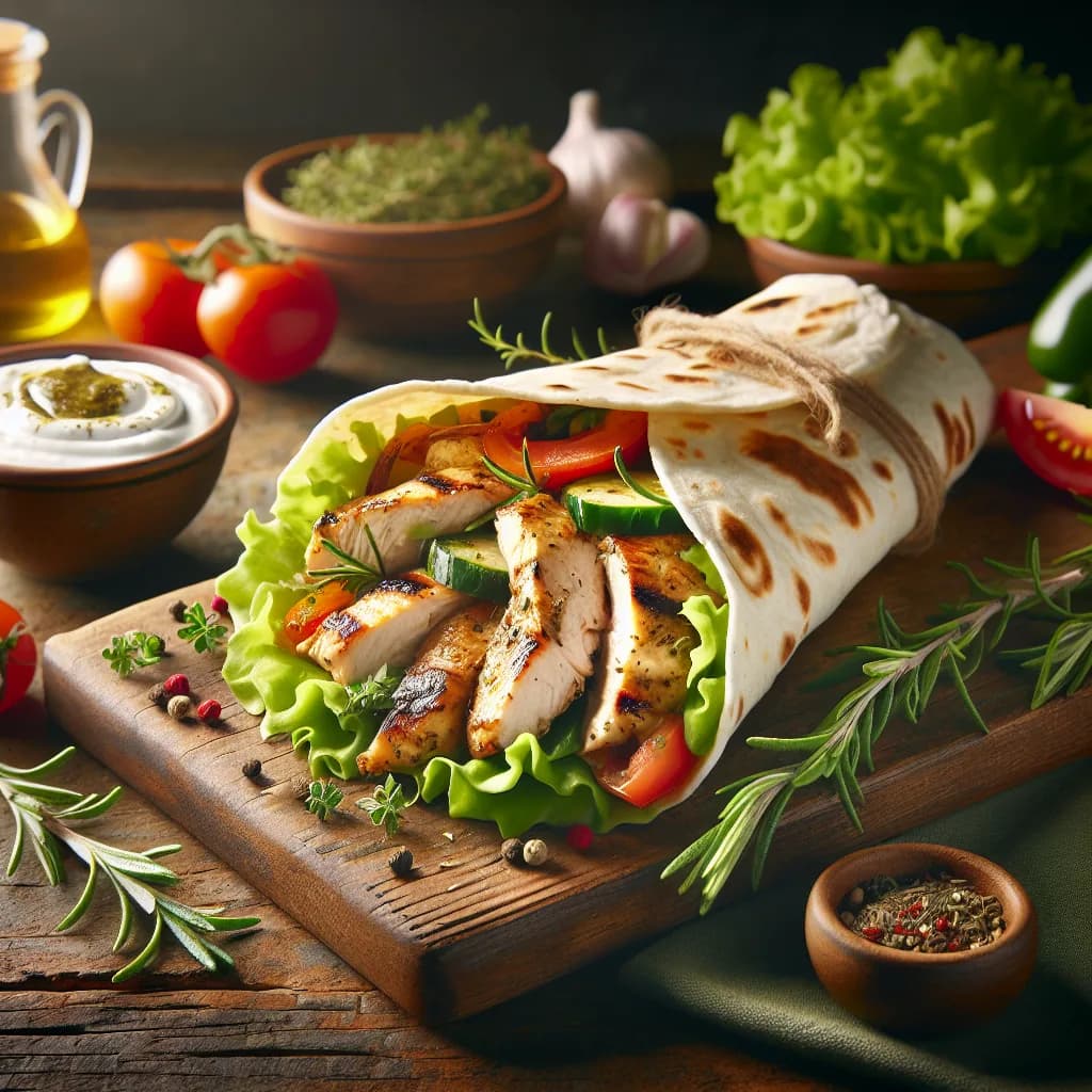 Herb-Infused Chicken Wrap