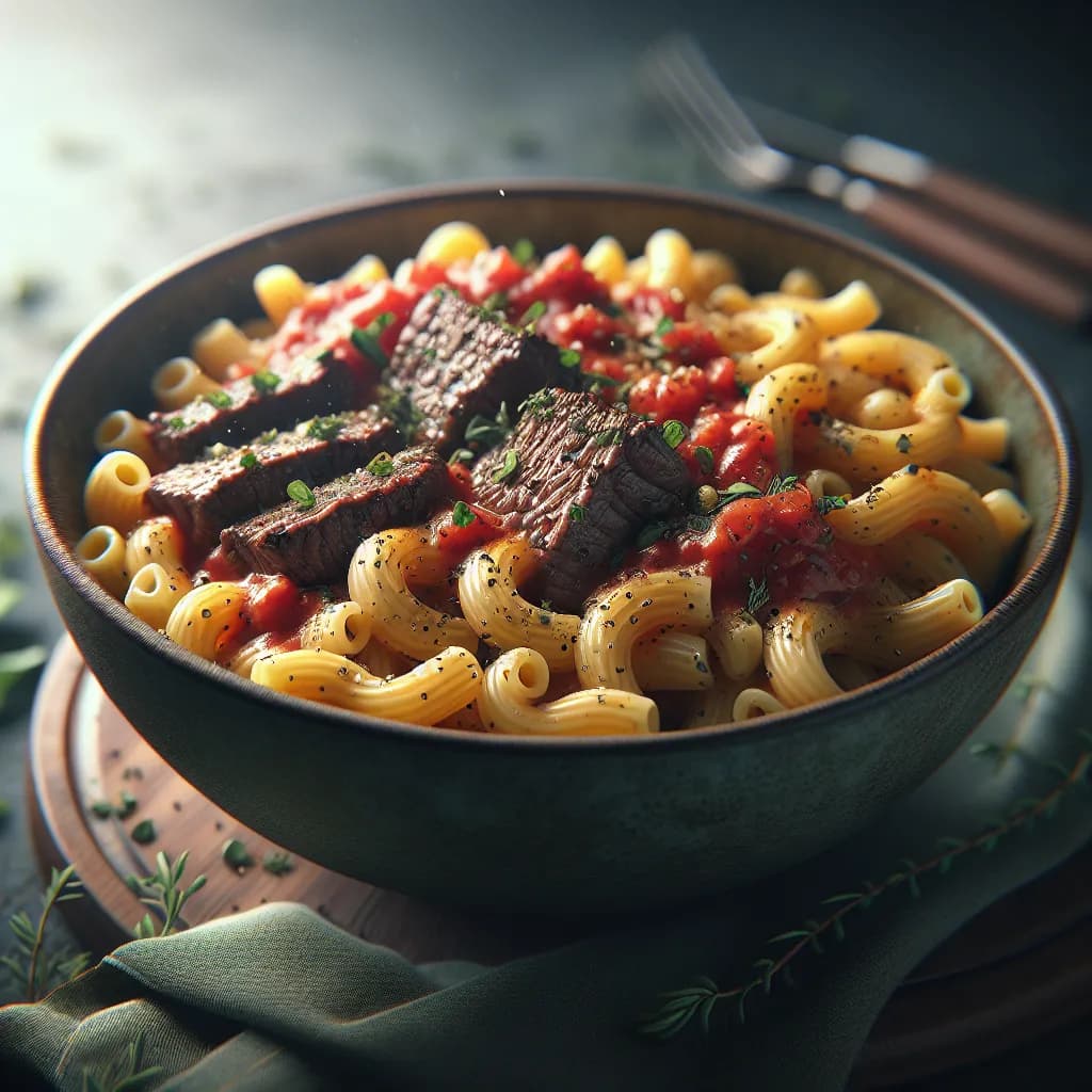 Herbed Beef and Tomato Macaroni