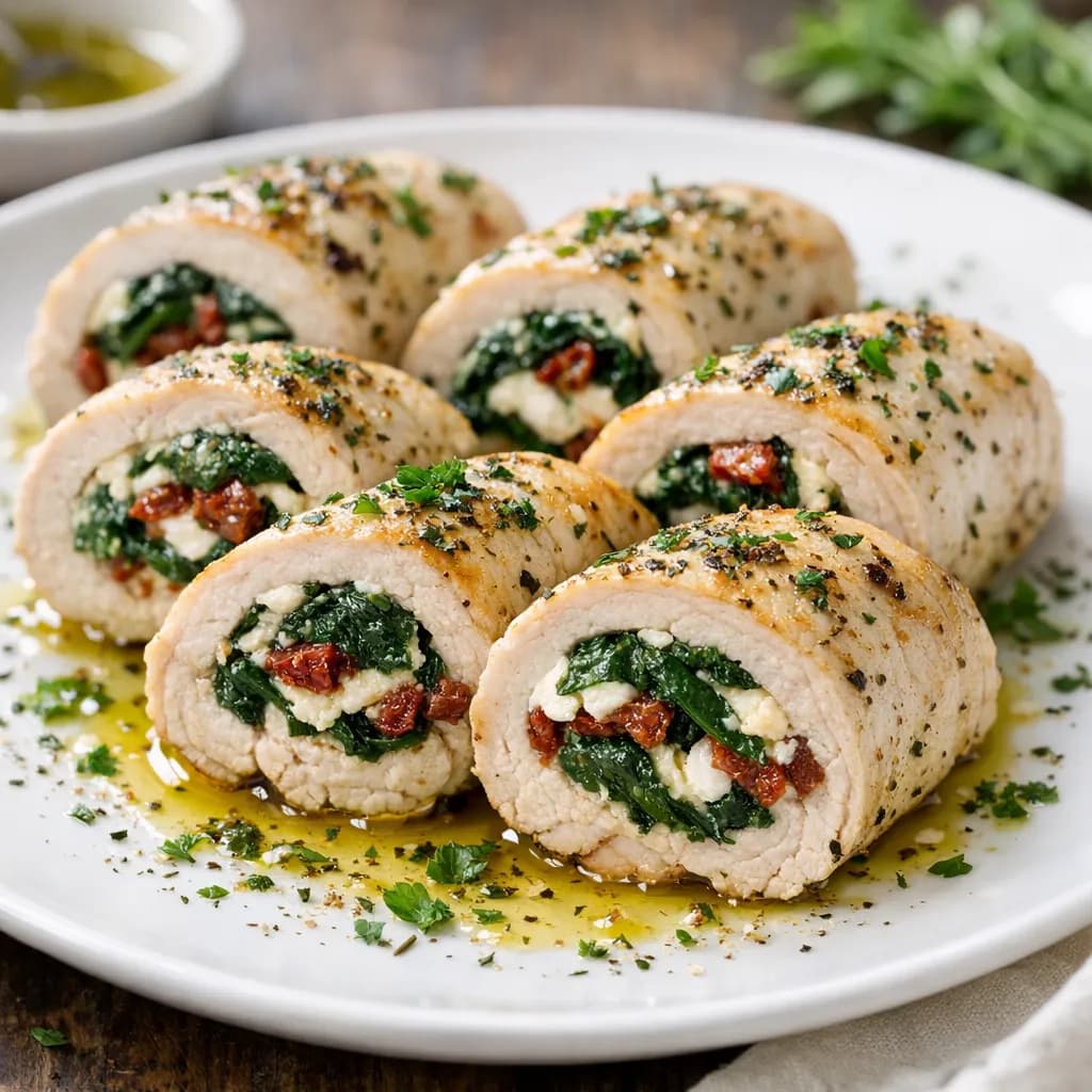 Herbed Chicken Breast Rolls (Poulet Farci aux Herbes)