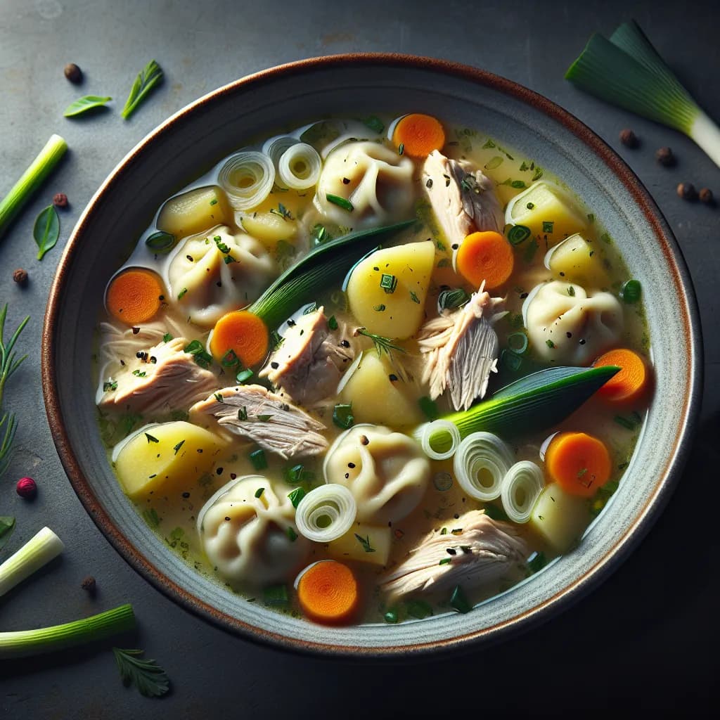 Herbed Chicken Dumpling Soup