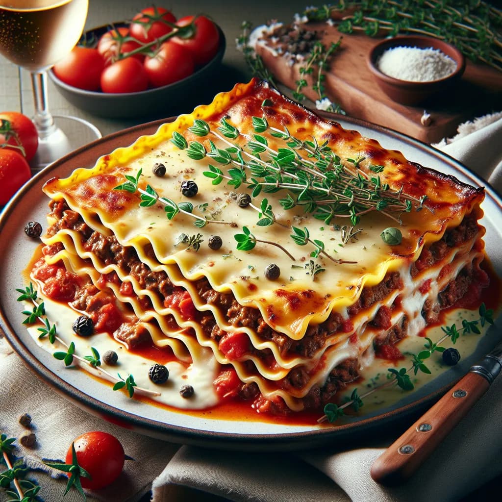 Herbed Ricotta and Beef Lasagna