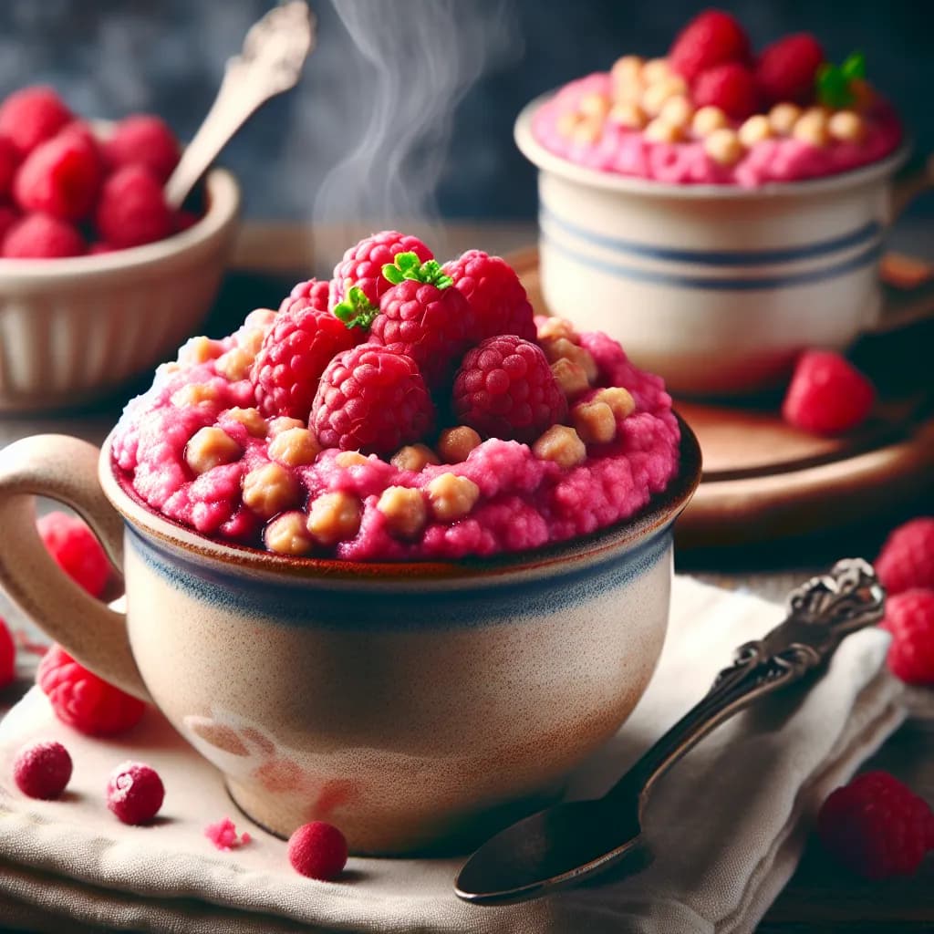 Himbeer-Kichererbsen-Tassenkuchen