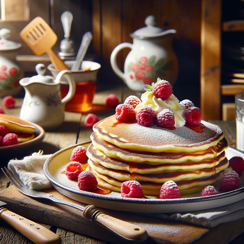 Himbeer-Pfannkuchen