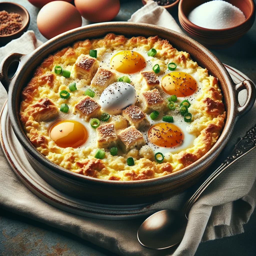 Hirseauflauf mit Ei und Milch
