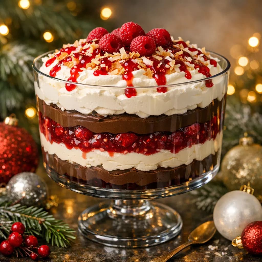 Holiday Raspberry Silk Trifle