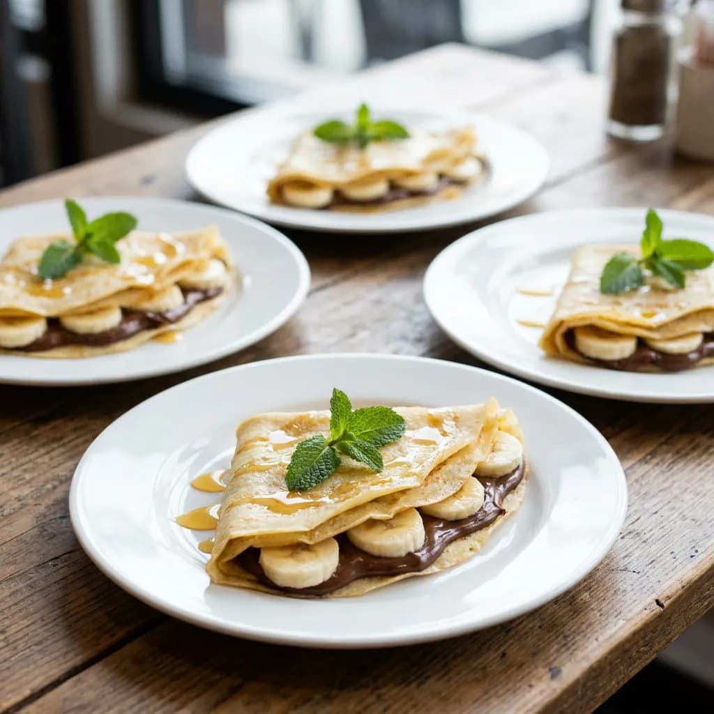 Honey Banana Nutella Crepes