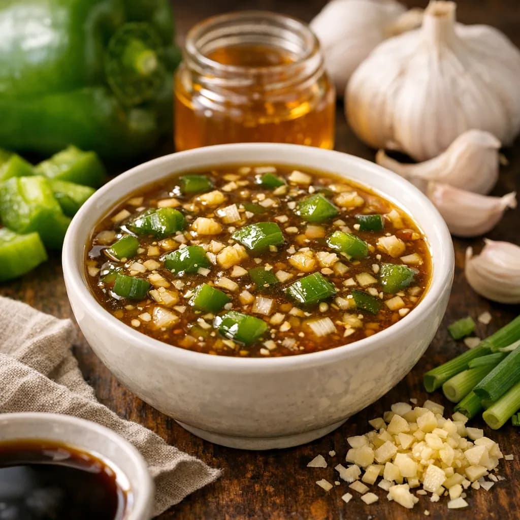 Honey Garlic Green Pepper Stir-Fry Sauce
