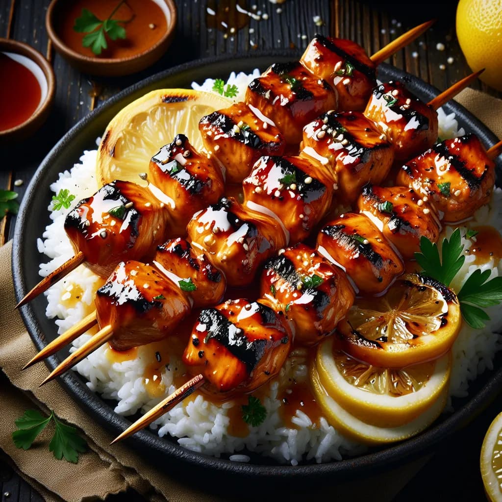 Honey Lemon Chicken Skewers