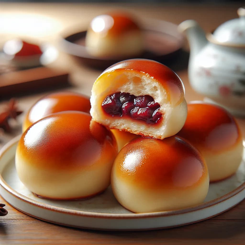 Honey Red Bean Buns