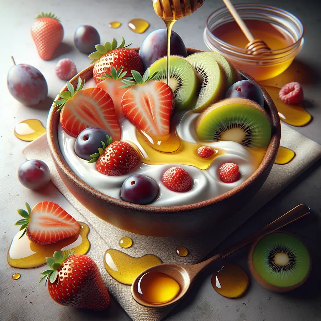 Honey Yogurt with Mixed Fruits