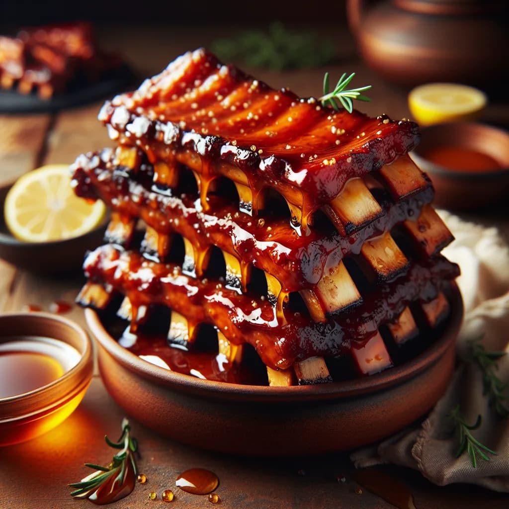 Honey-Glazed Spare Ribs