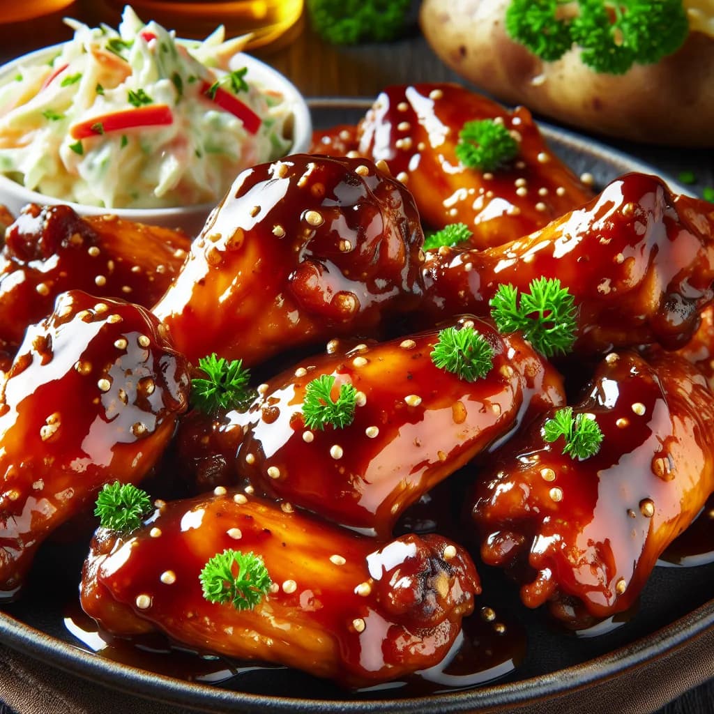 Honig-BBQ Sticky Chicken Wings