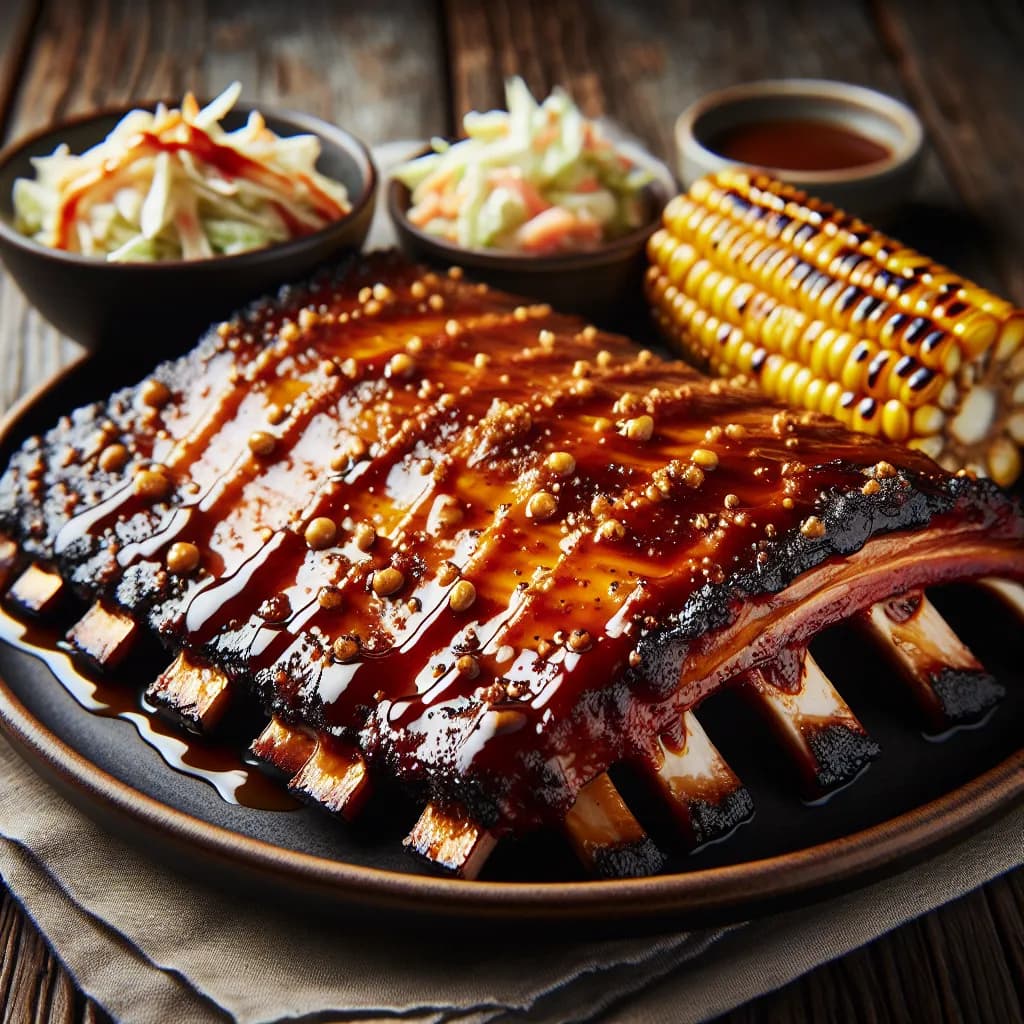 Honig-Senf BBQ Spareribs