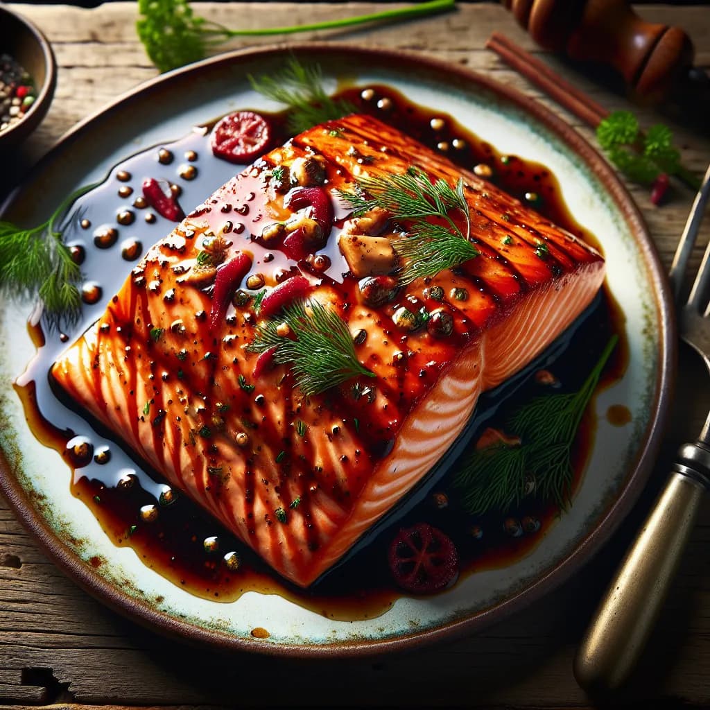 Horseradish and Oyster Sauce Glazed Salmon