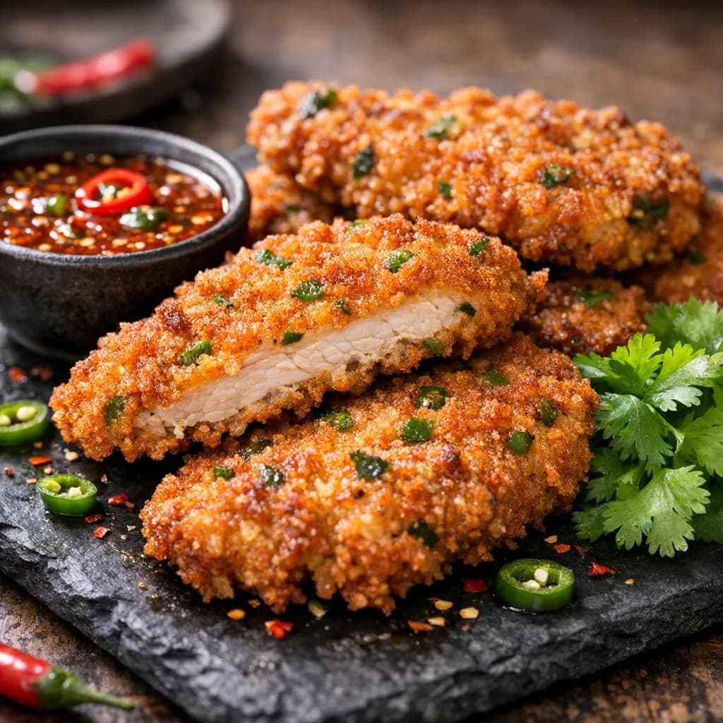 Hot Chilli Chicken Cutlets
