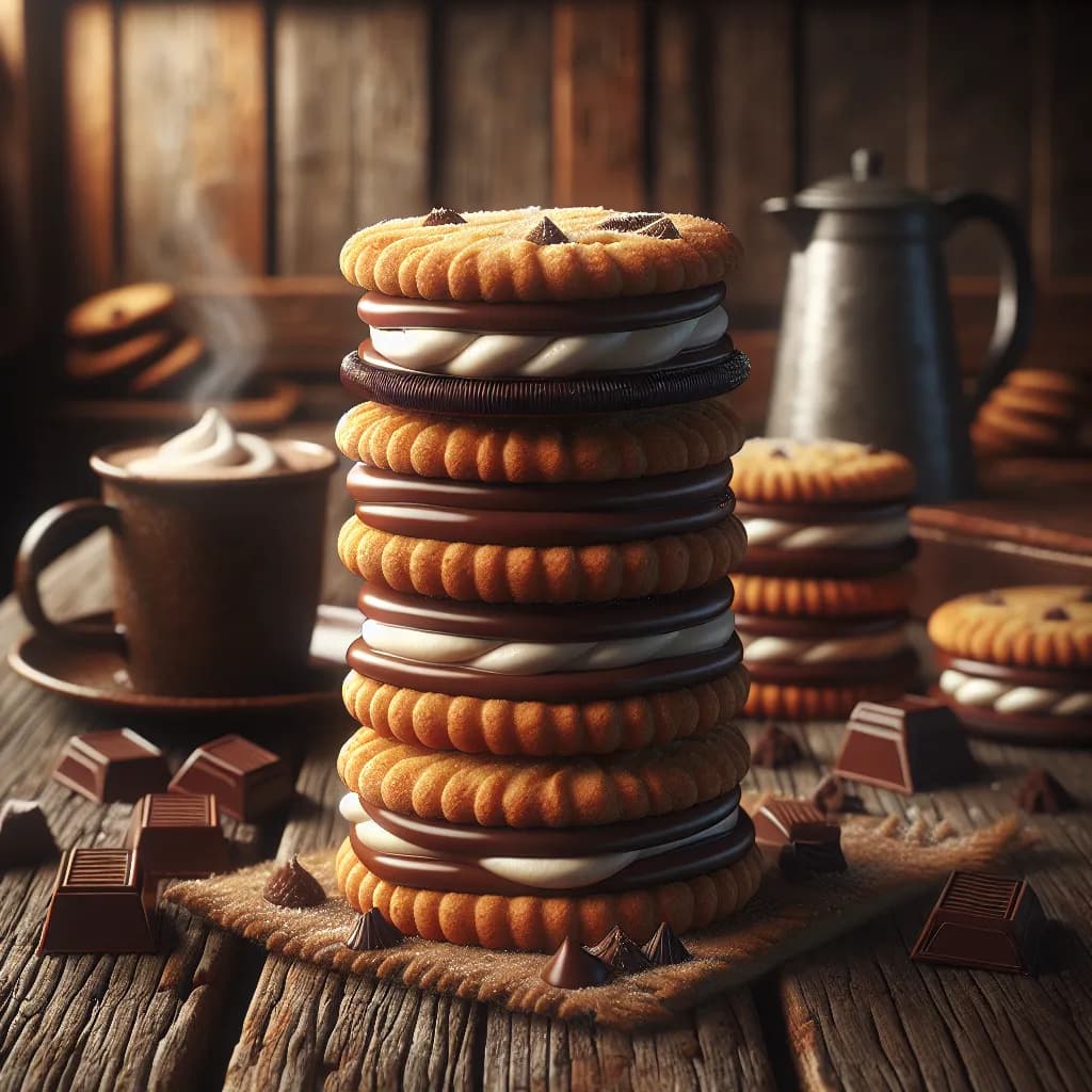 Hot Chocolate Sugar Cookie Sandwiches