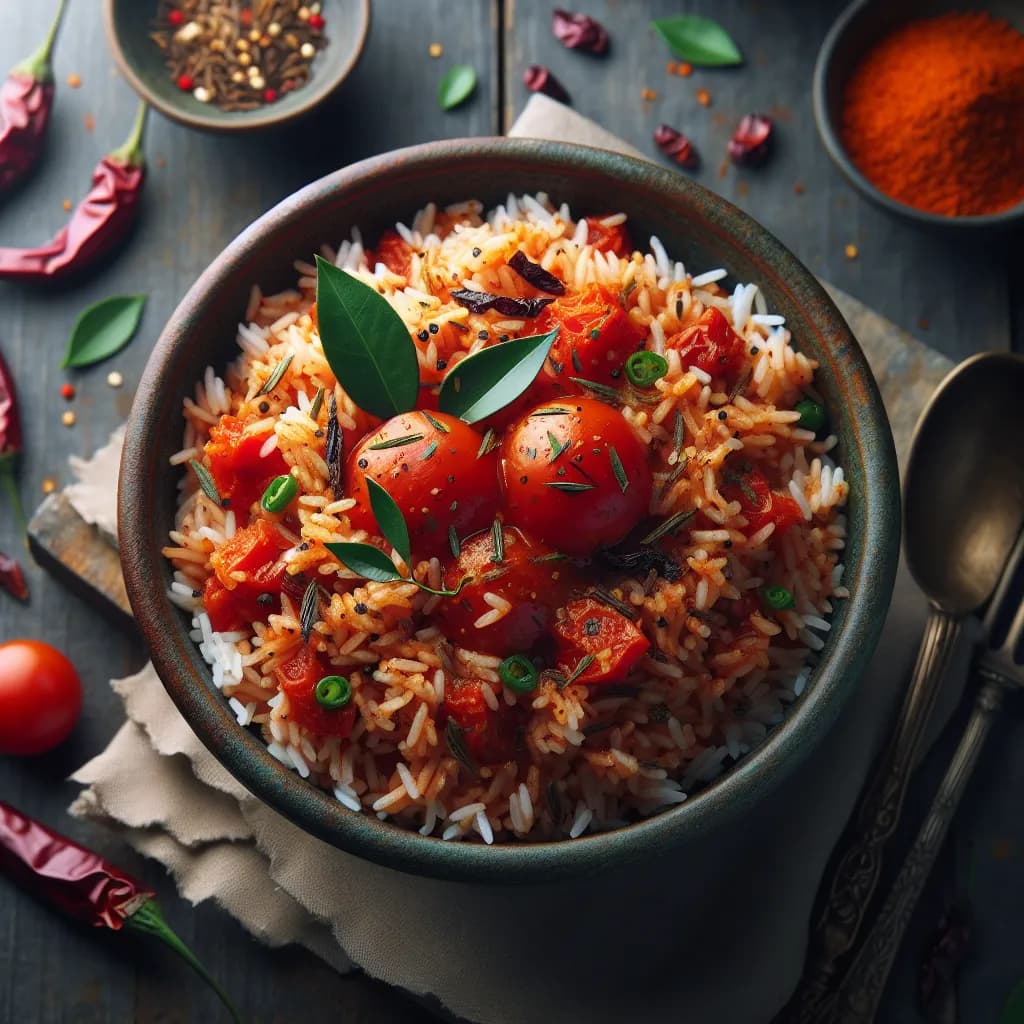 Hot Tomato and Rice Pilaf