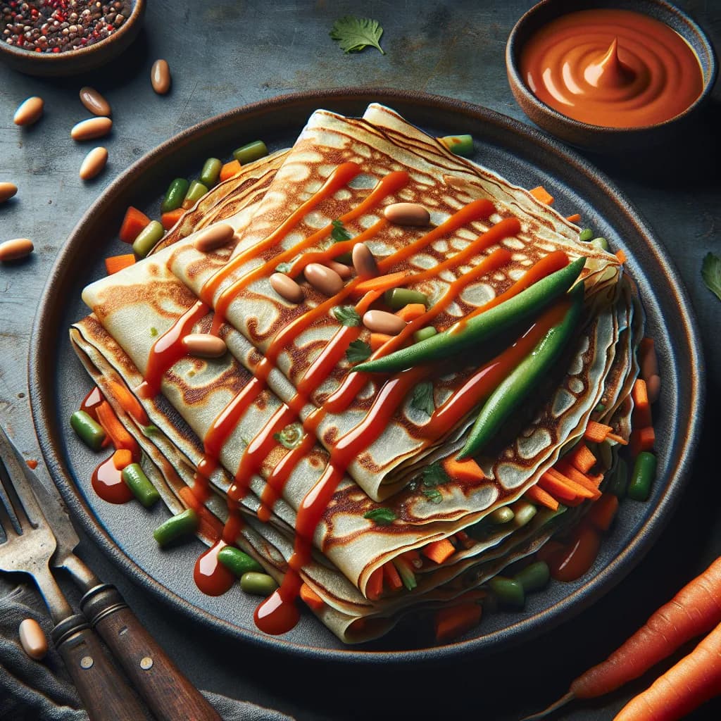 Hot Vegan Rice Flour Crepes
