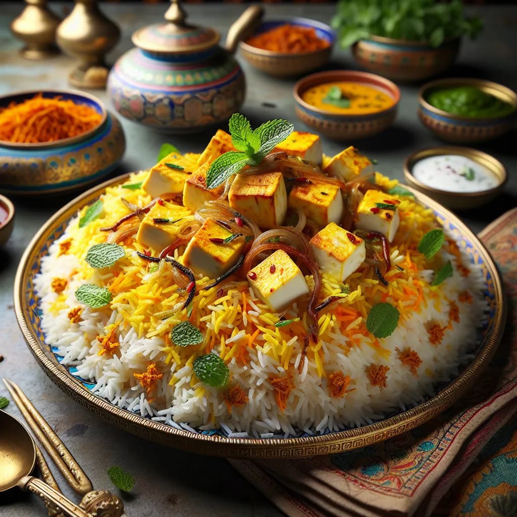Hyderabadi Paneer Biryani