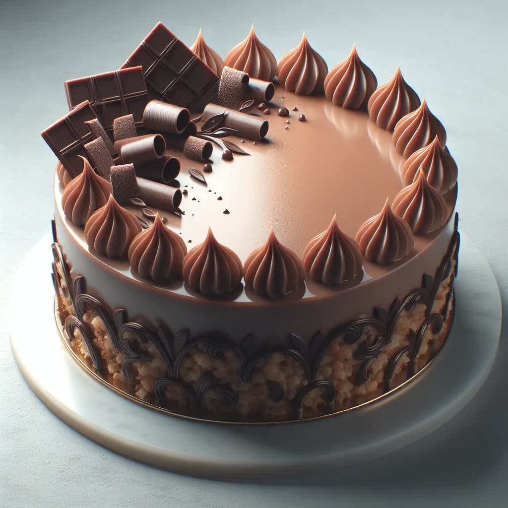 Iced Cocoa Biscuit Cake