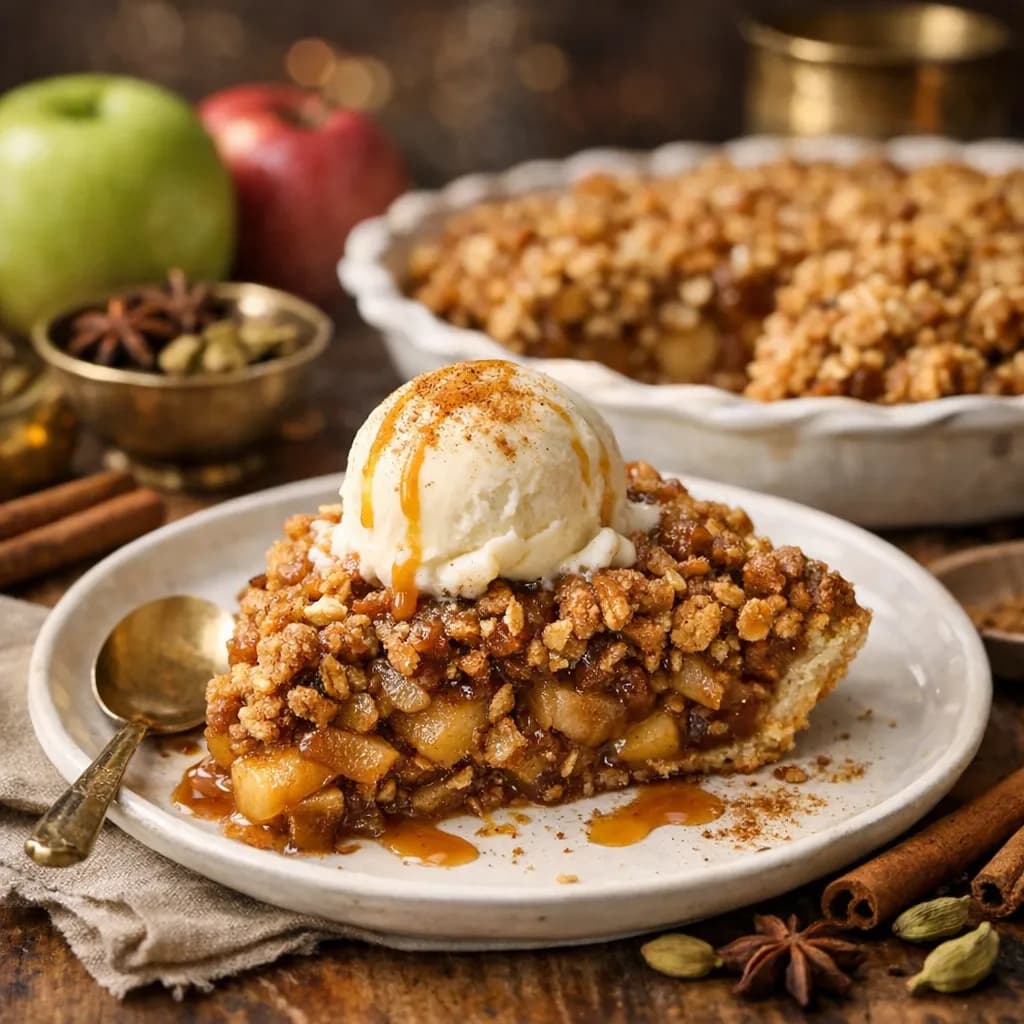 Indian Spiced Apple Pie Crumble