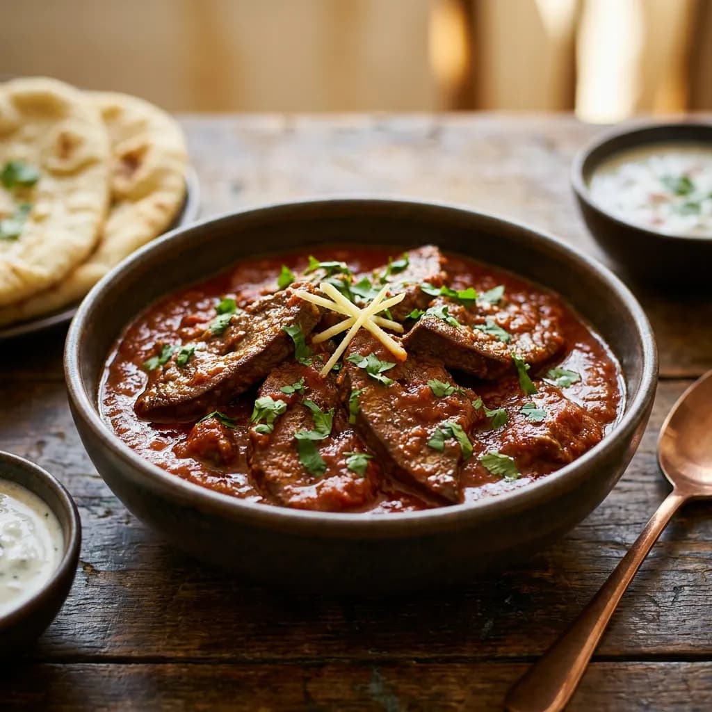 Indian-Style Beef Liver Masala Curry